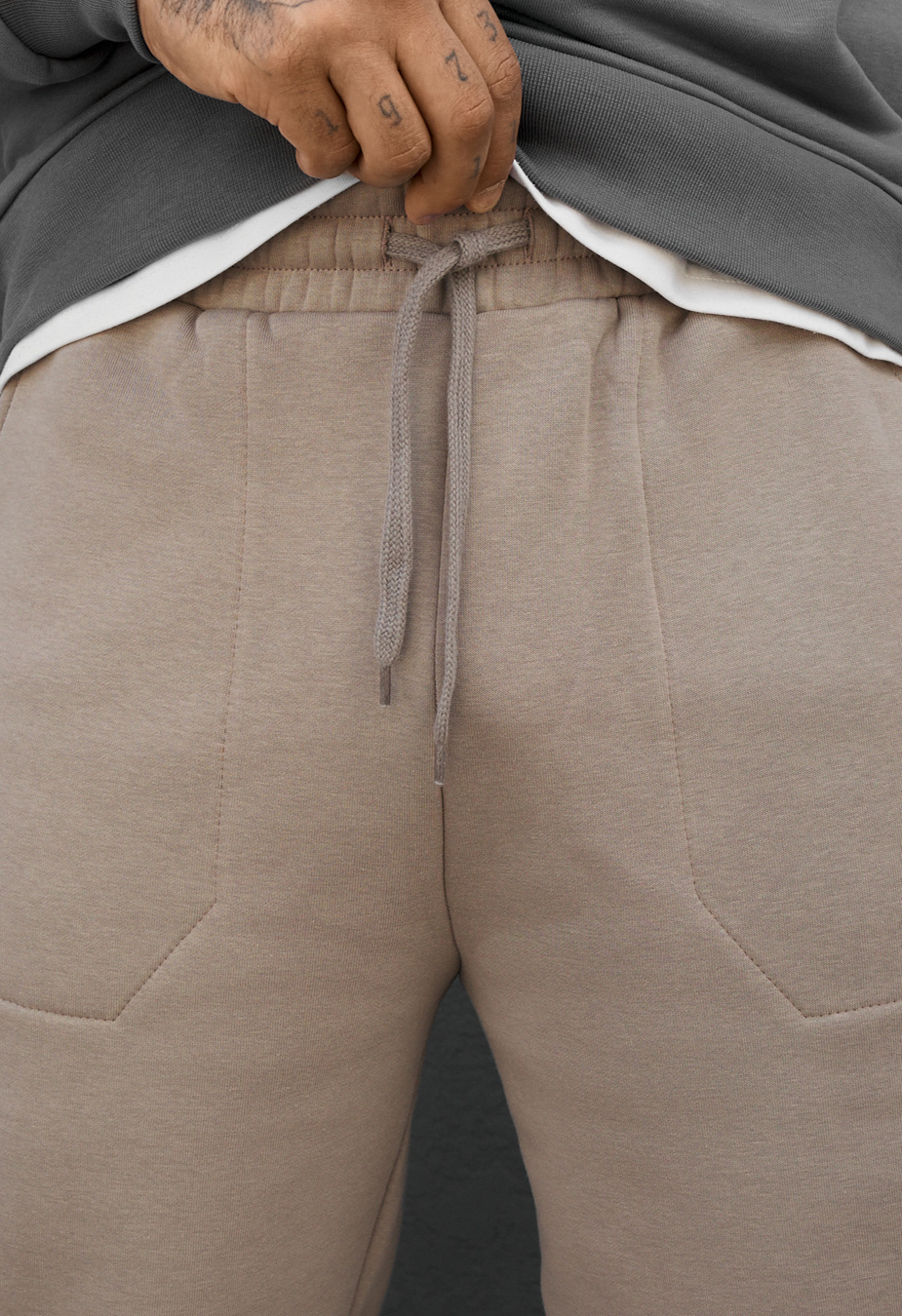 Spodnie dresowe Staff al beige fleece