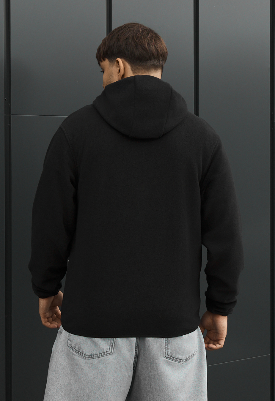 Bluza Staff zip black fleece