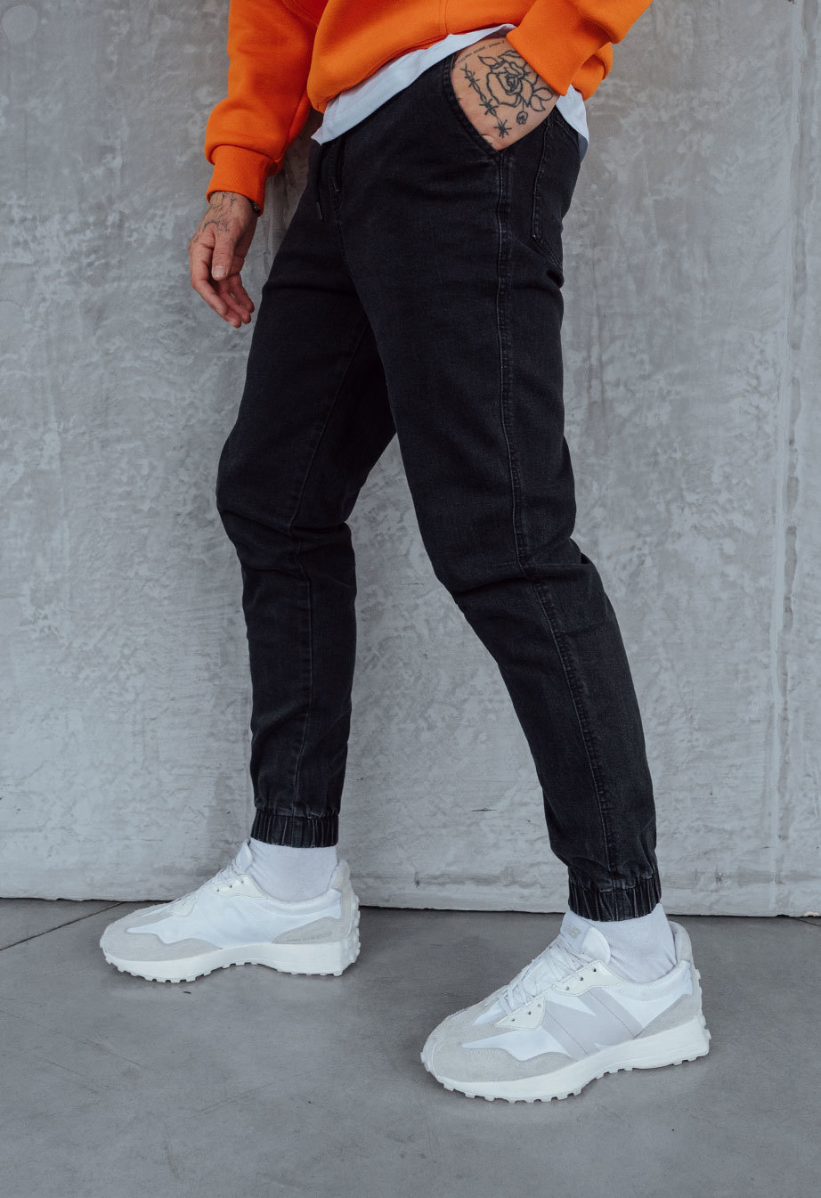 Joggery jeansowe Staff ros black thin