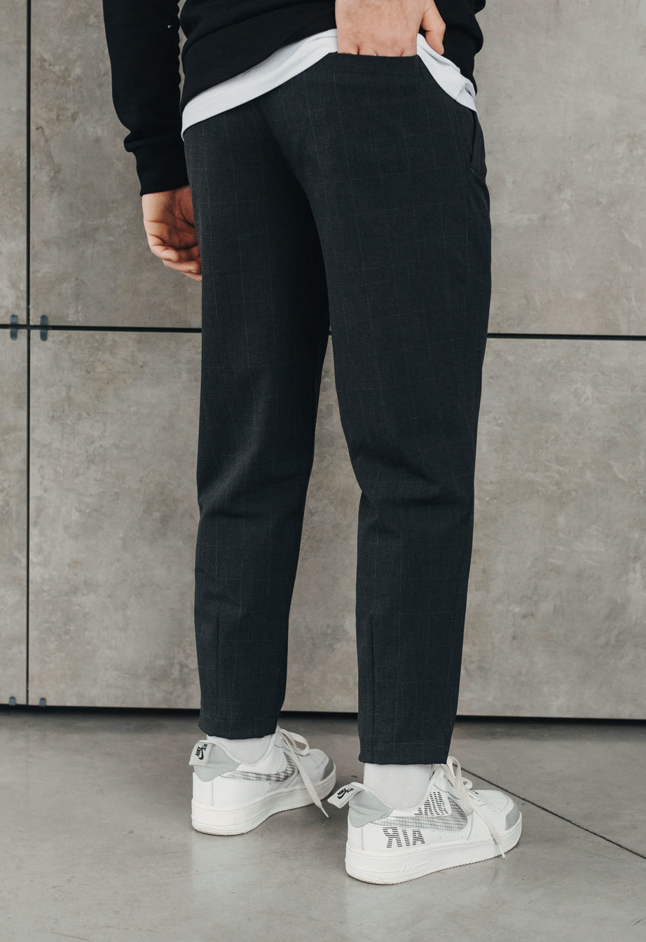 Spodnie Staff line dark gray square