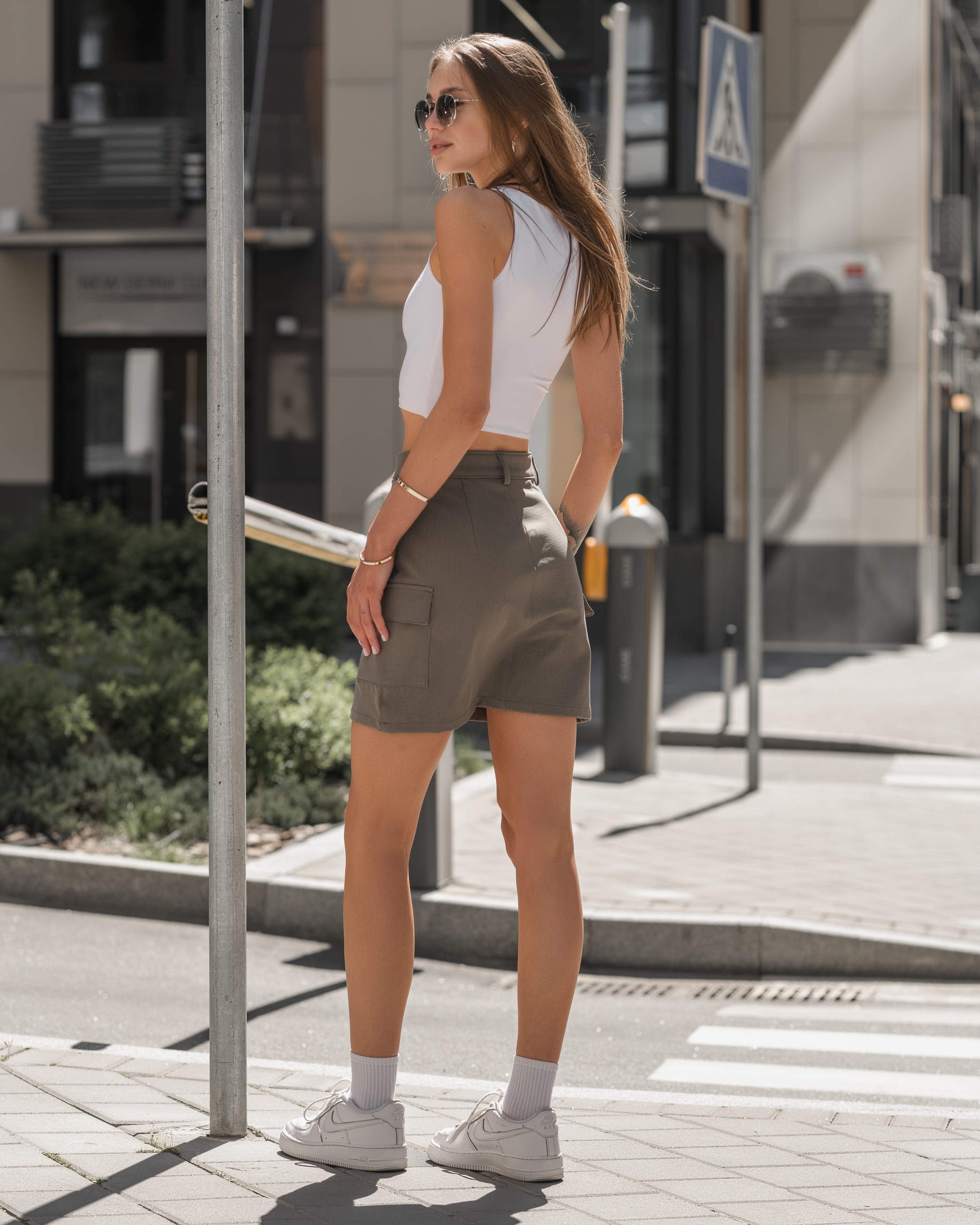 Spódnica Staff mini khaki