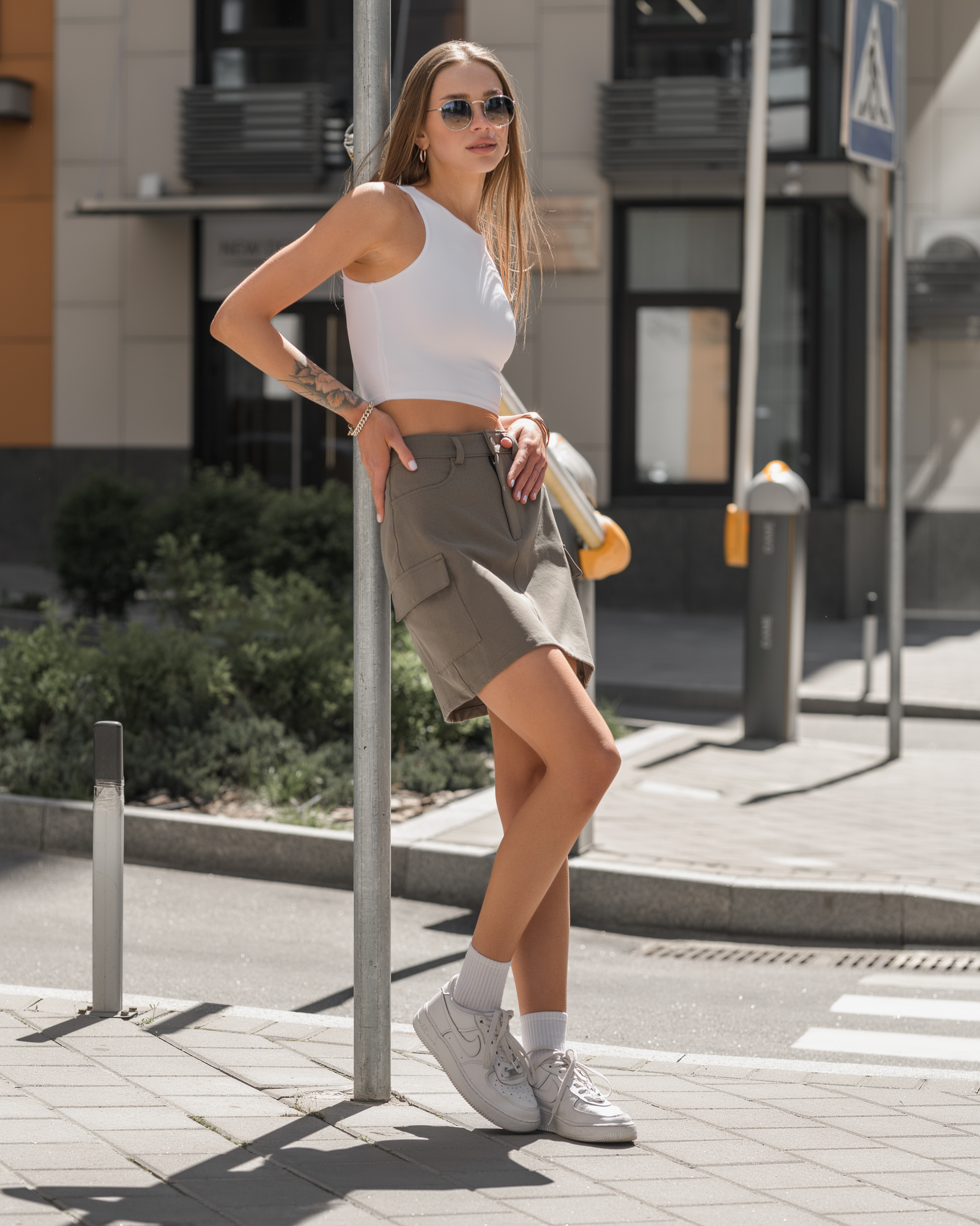 Spódnica Staff mini khaki