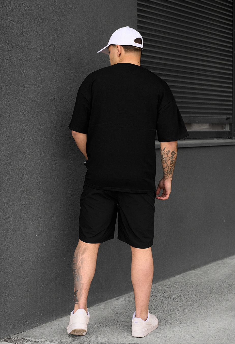 Komplet koszulka + spodenki Staff patt black oversize