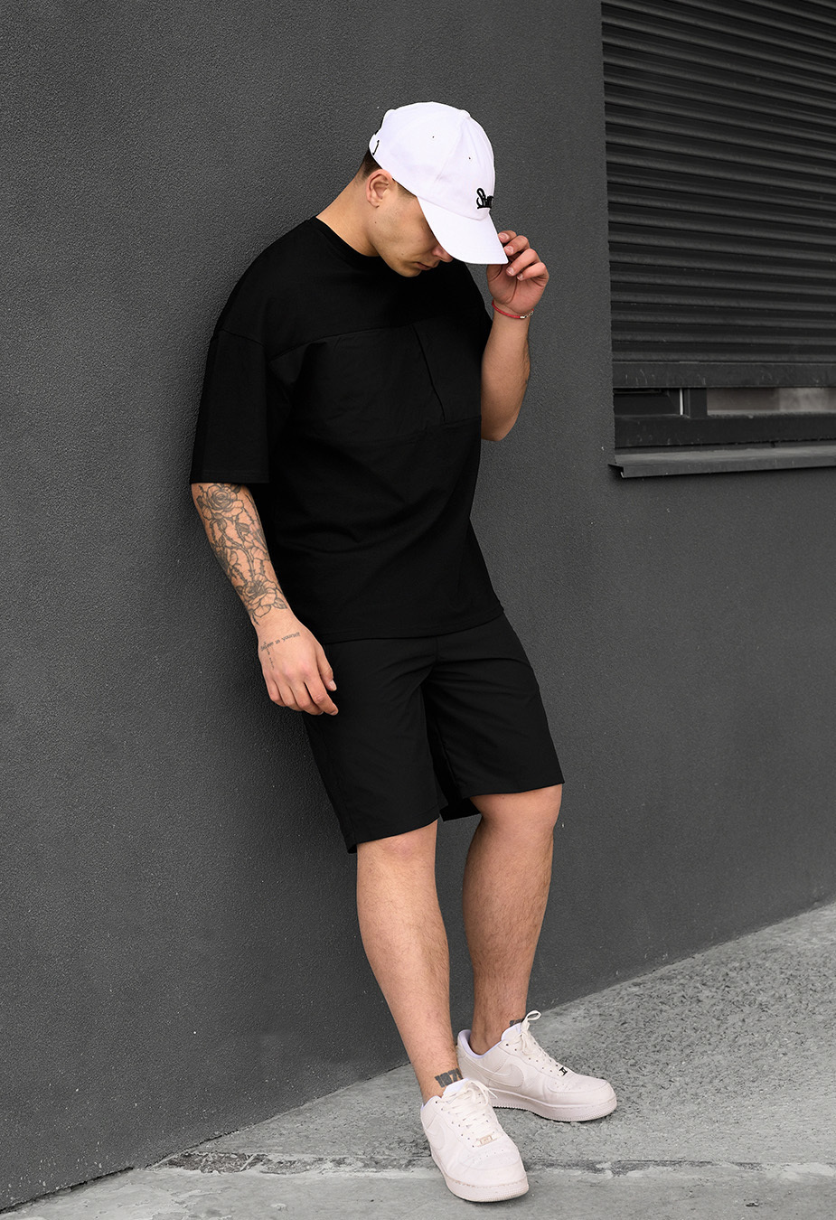 Komplet koszulka + spodenki Staff patt black oversize