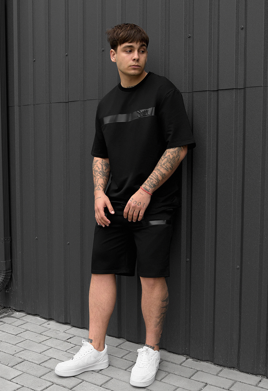 Komplet koszulka + spodenki Staff ra black
