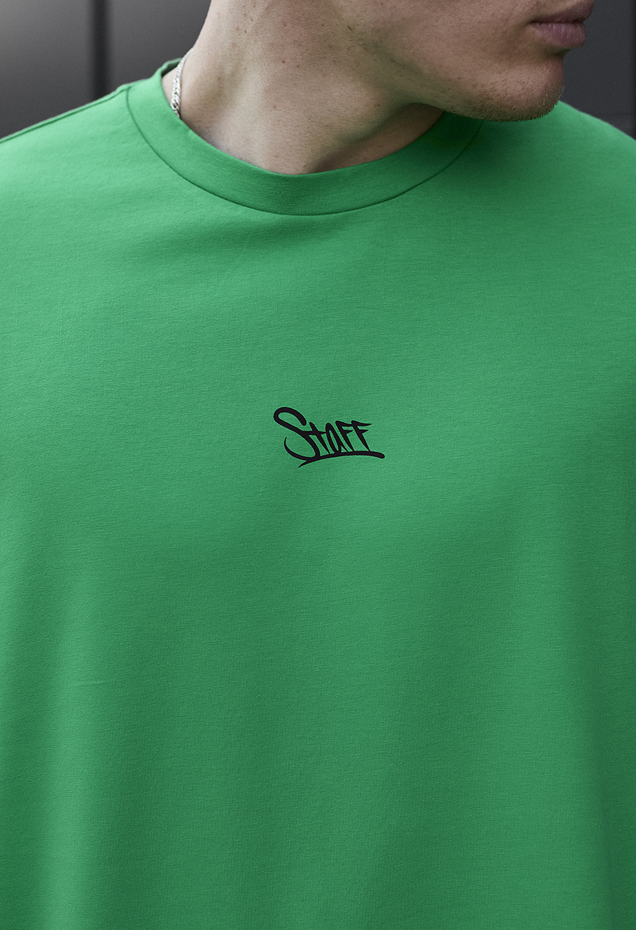 Koszulka Staff green logo oversize