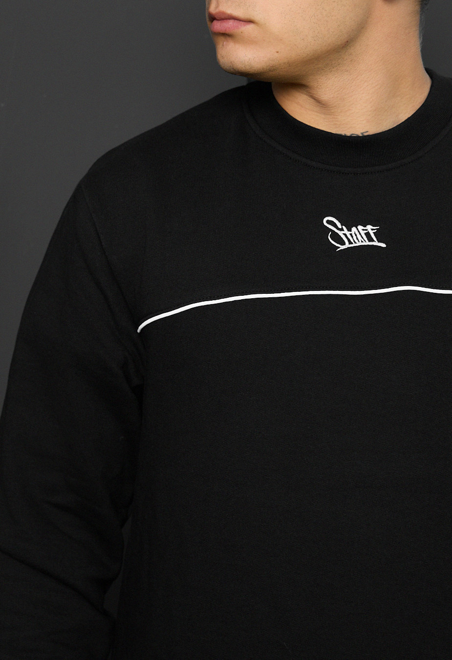Bluza Staff kant black logo reflective