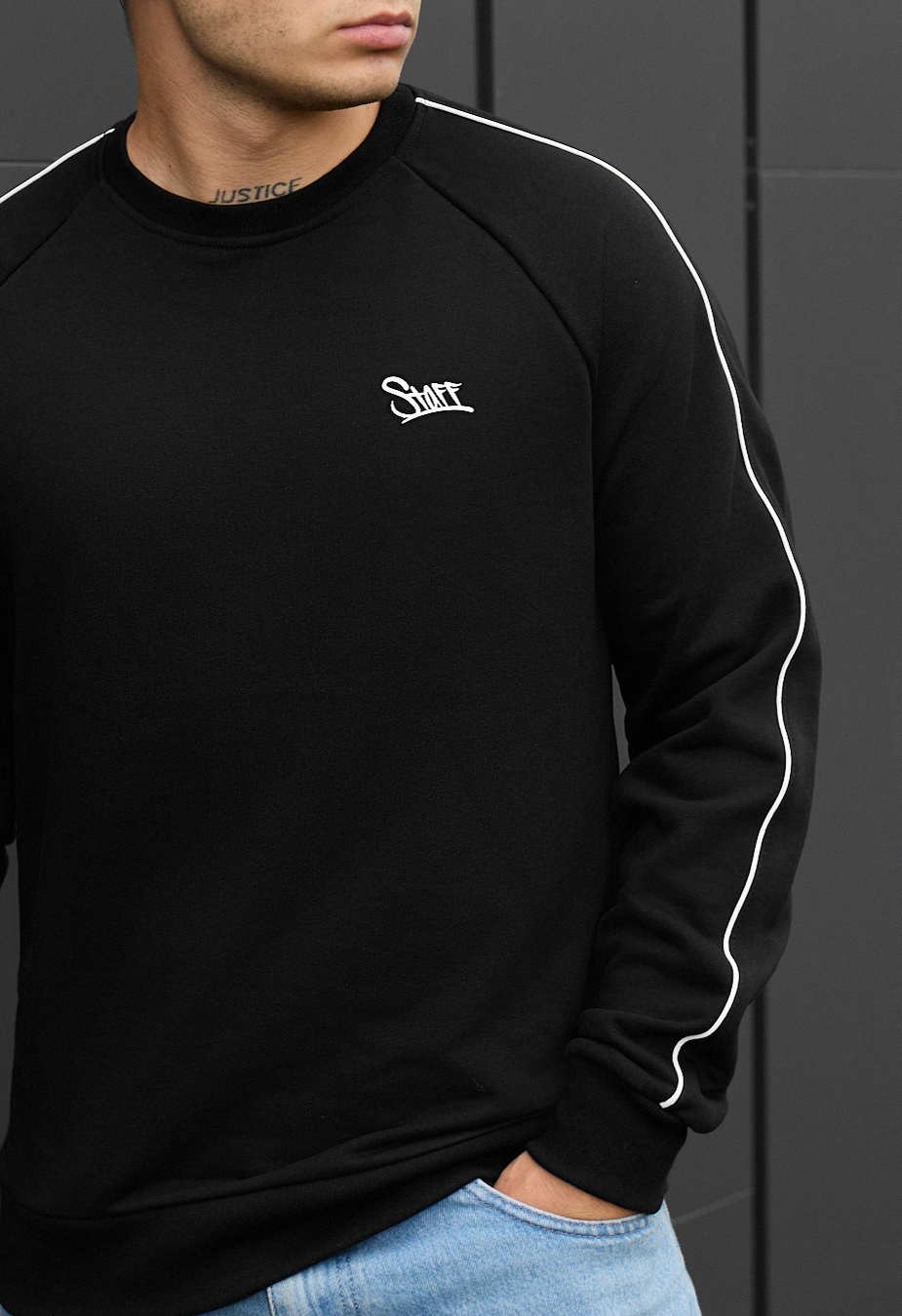 Bluza Staff kant reflective logo black