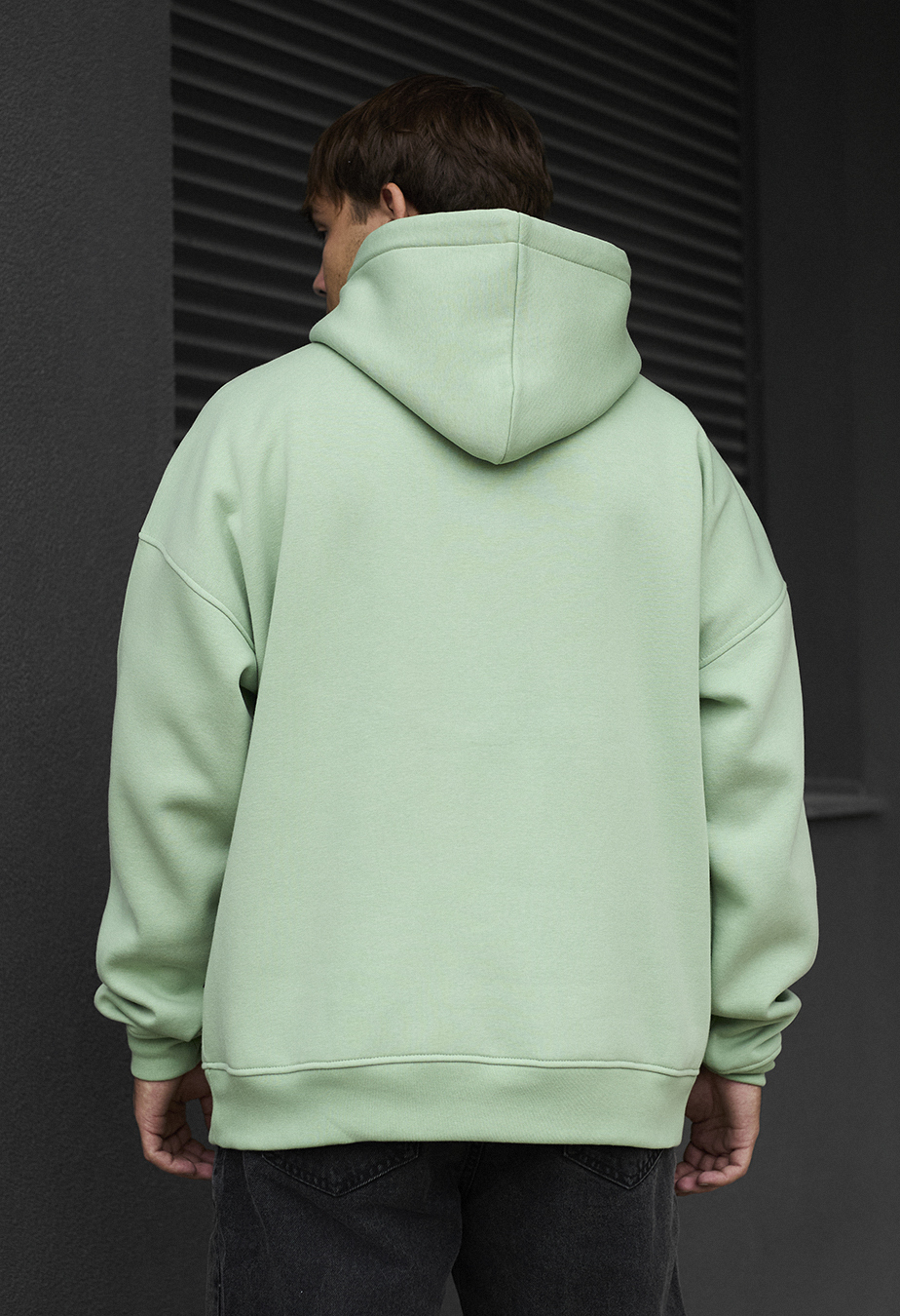 Bluza z kapturem Staff light mint oversize fleece