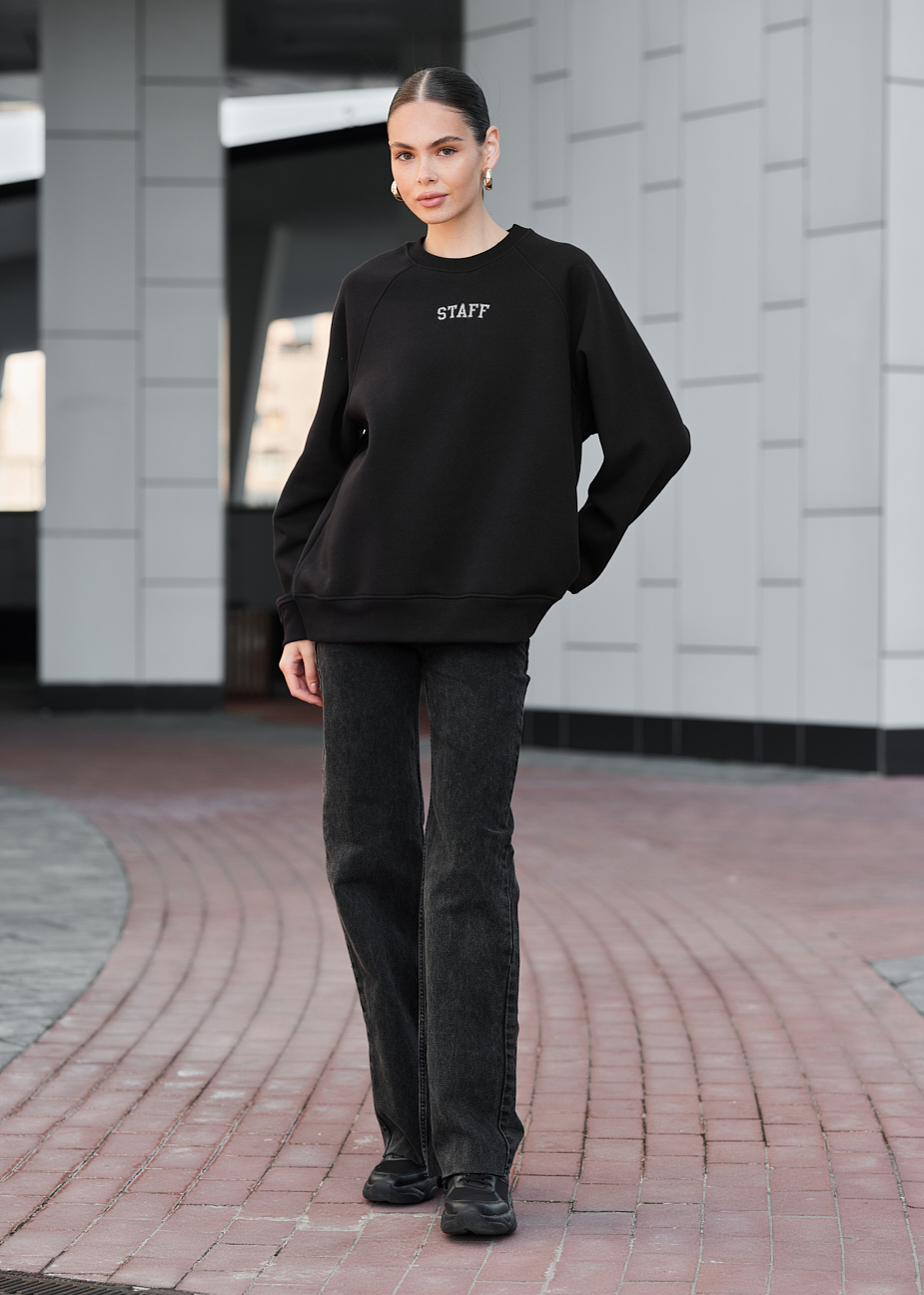 Bluza damska Staff black logo oversize fleece