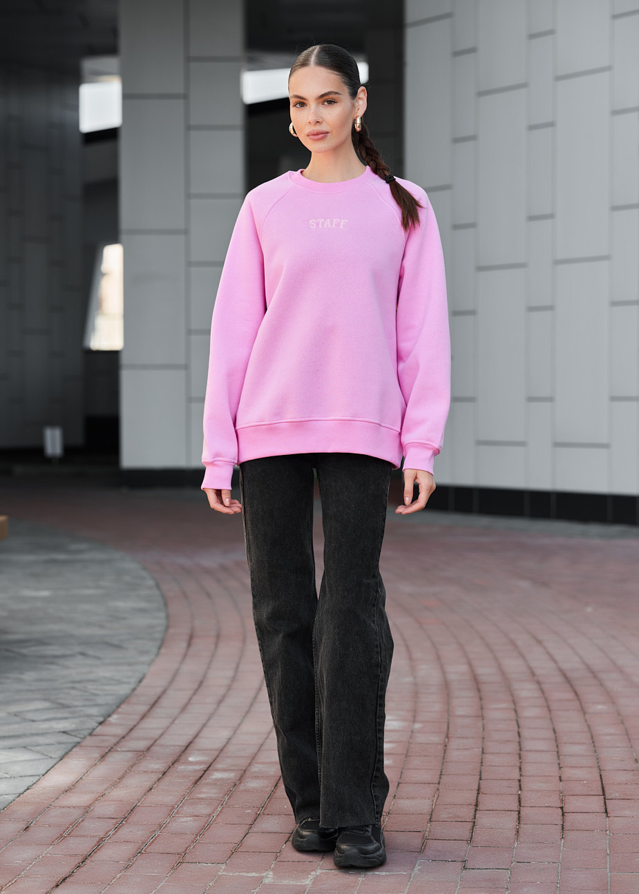 Bluza dasmka Staff pink logo oversize fleece