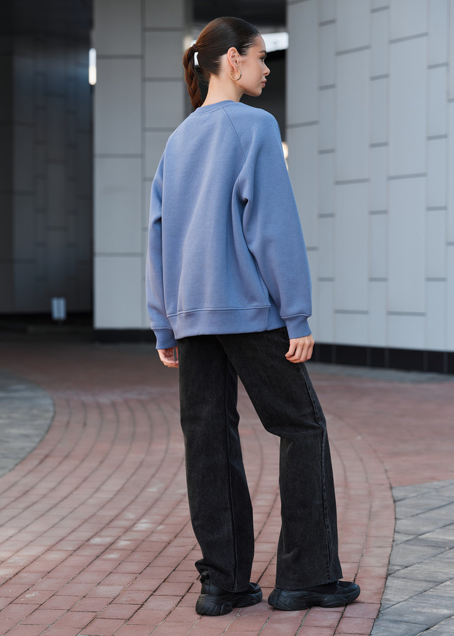 Bluza damska Staff blue logo oversize fleece