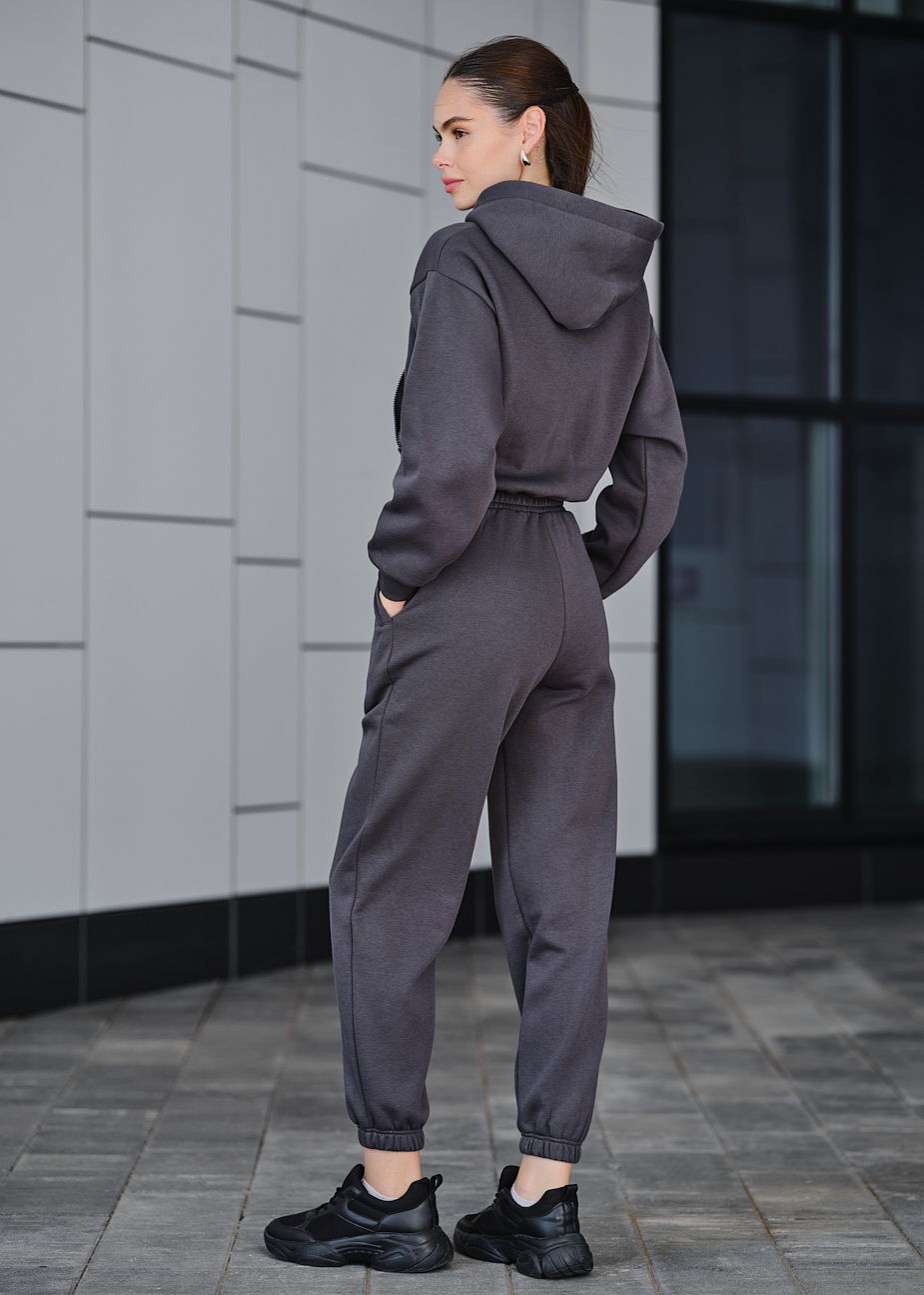 Kombinezon damski Staff ср dark gray oversize fleece