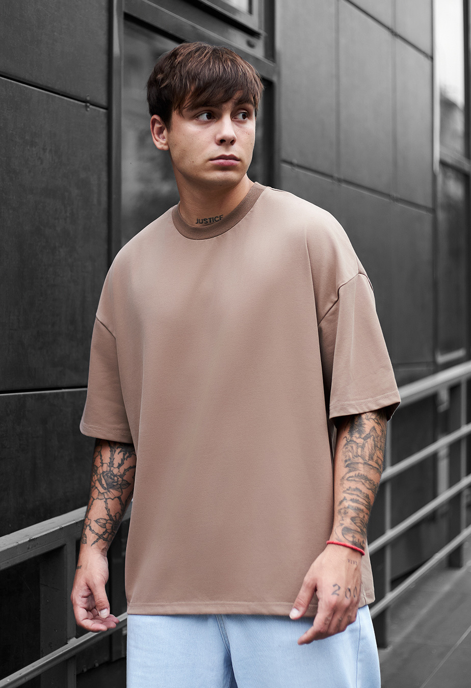 Koszulka Staff brown basic oversize