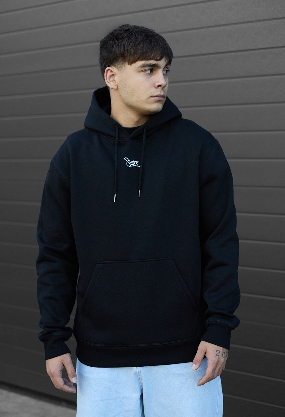 Bluza z kapturem Staff black logo fleece