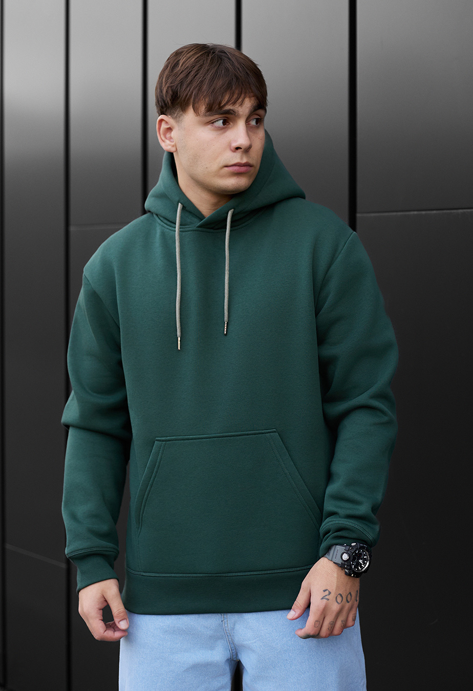 Bluza z kapturem Staff green fleece