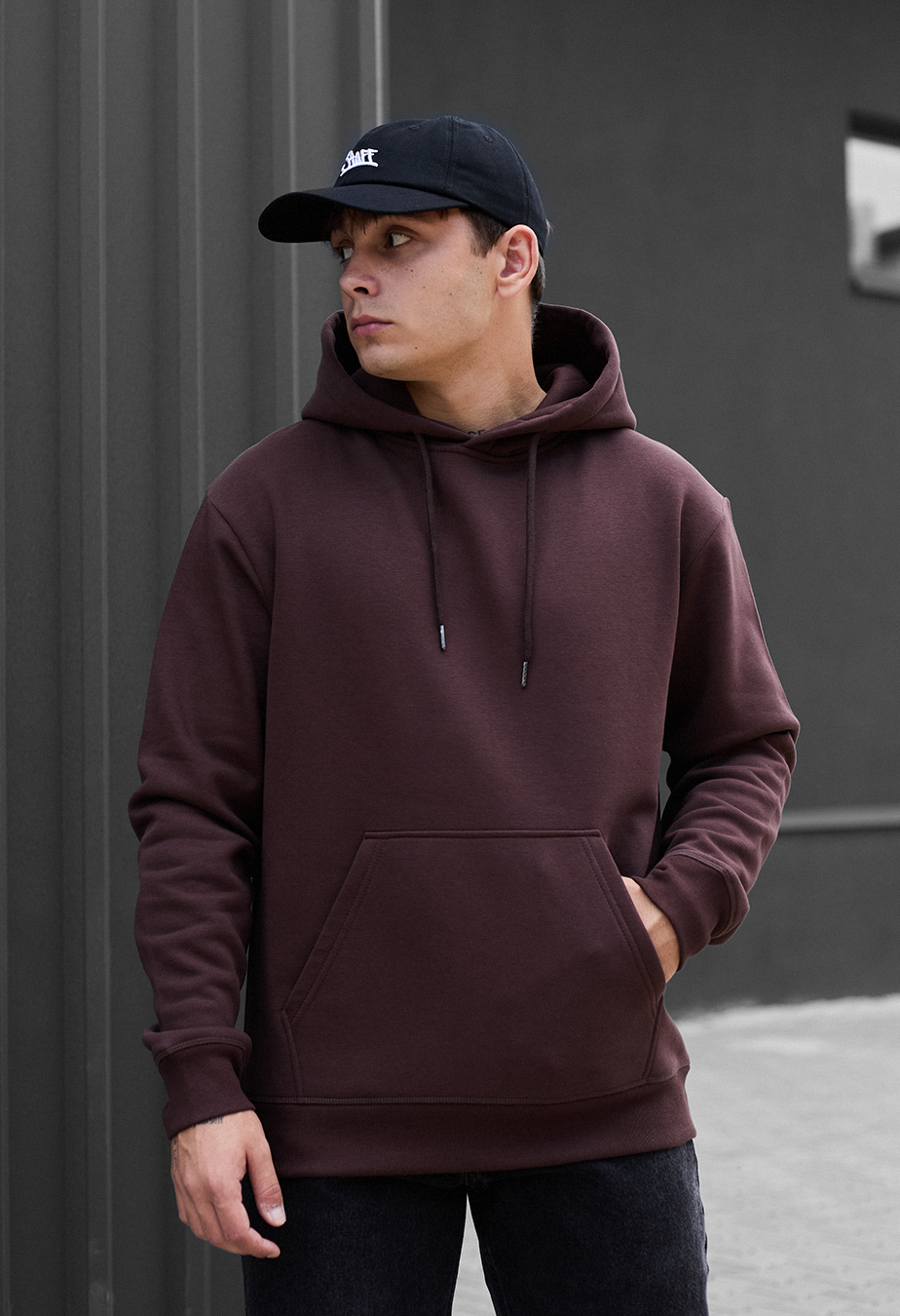 Bluza z kapturem Staff brown fleece