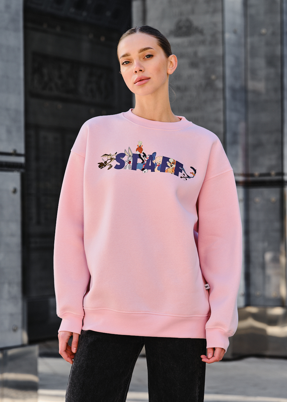 Bluza damska Staff fa logo & cartoons oversize fleece