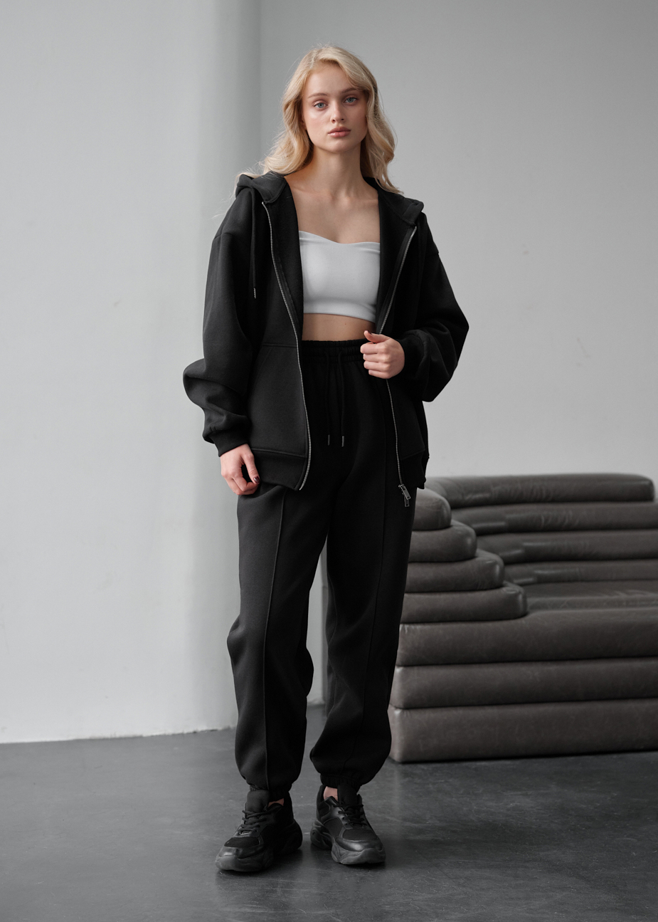 Damski dres Staff jay black zip oversize fleece