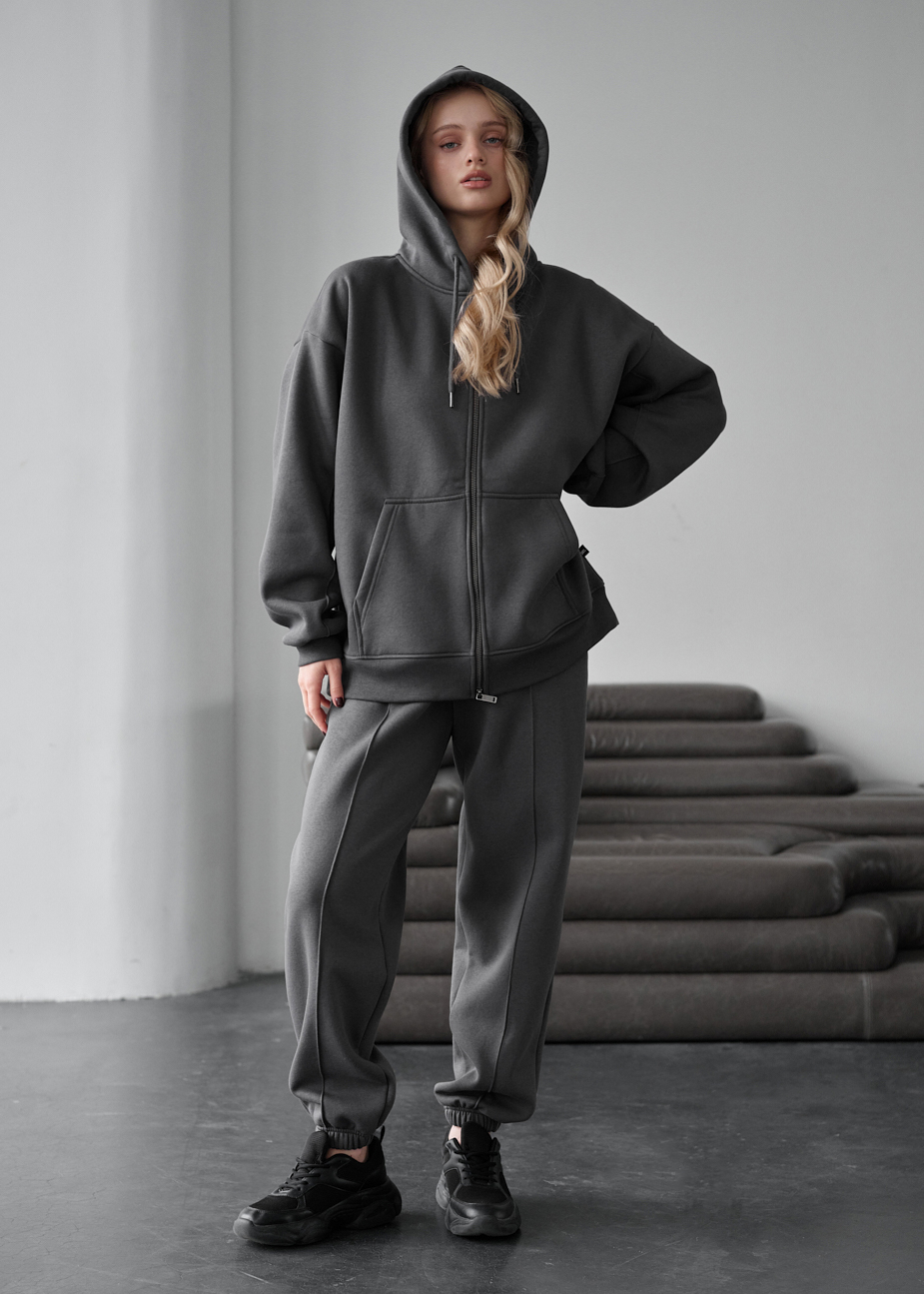 Damski dres Staff jay gray zip oversize fleece