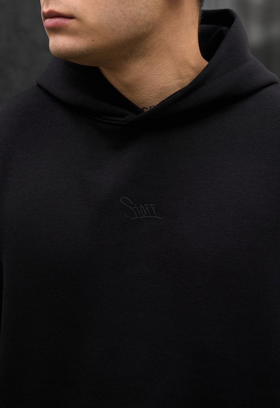 Bluza z kapturem Staff black logo oversize fleece