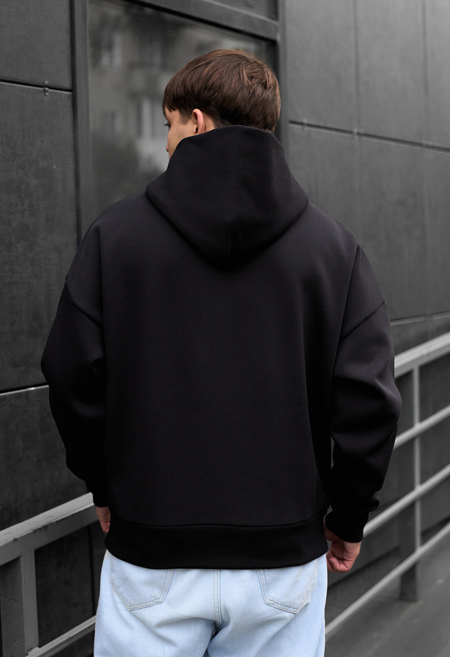 Bluza z kapturem Staff black logo oversize fleece