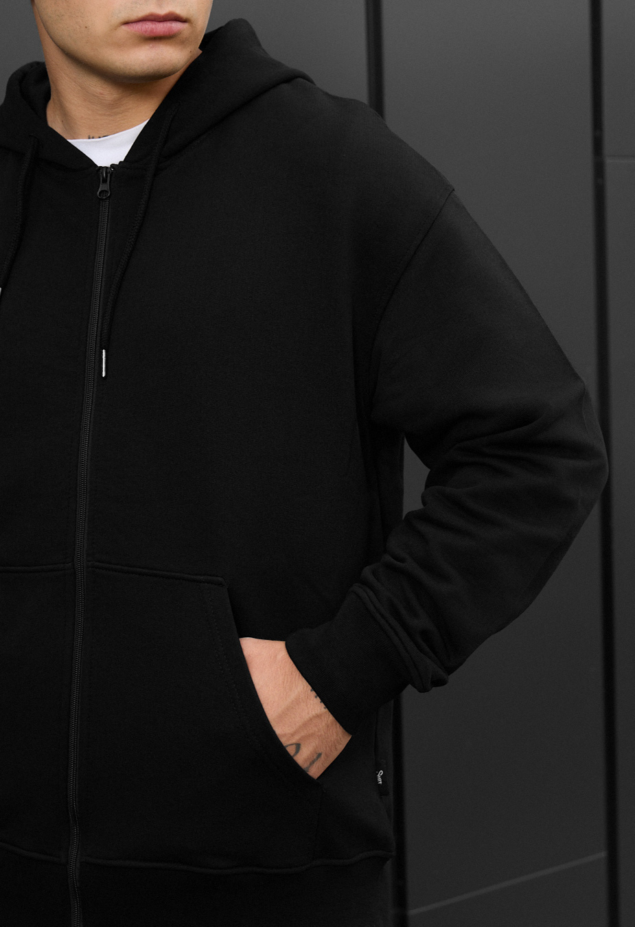 Bluza Staff black zip oversize