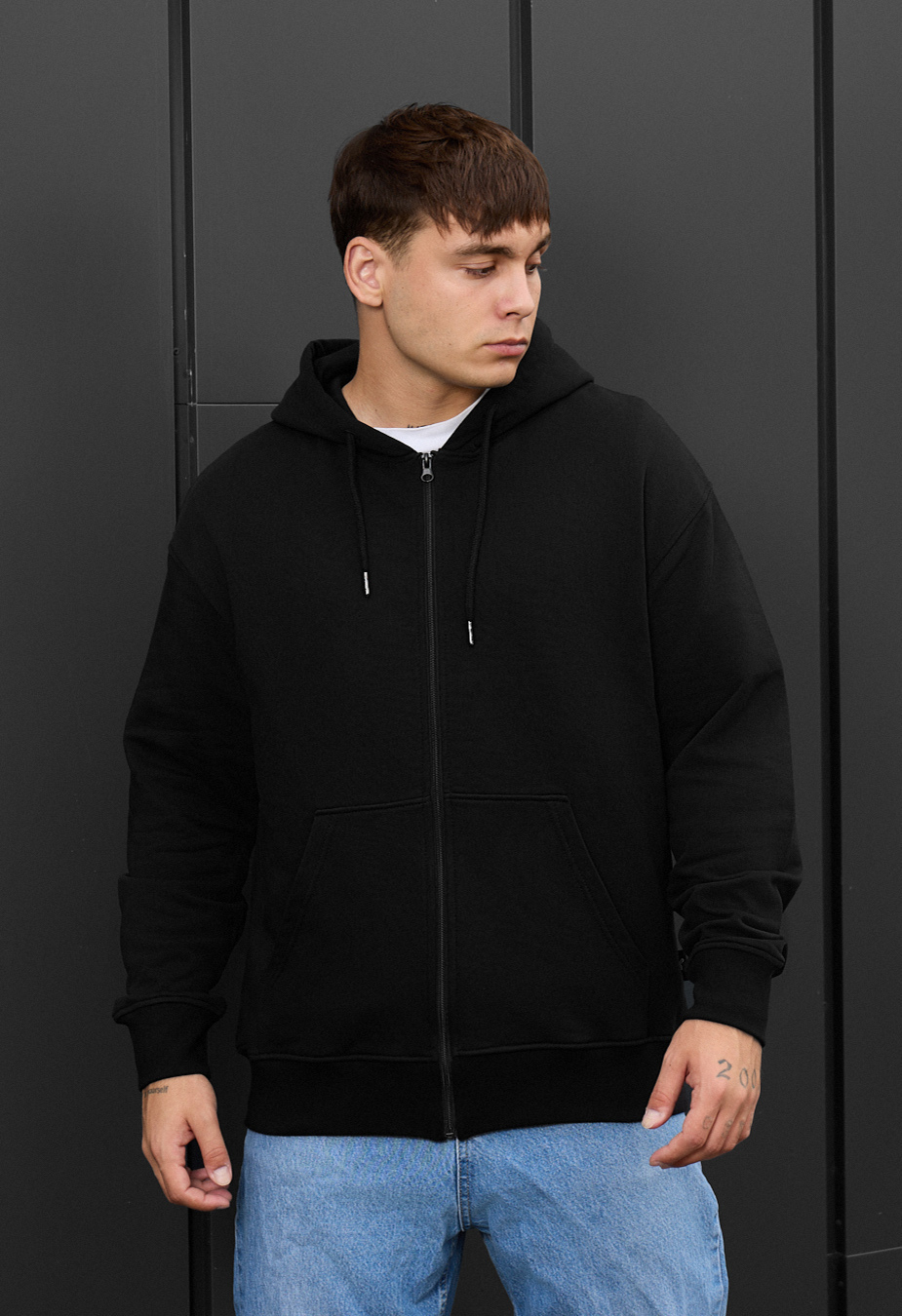 Bluza Staff black zip oversize