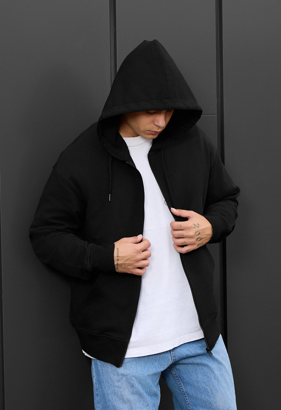 Bluza Staff black zip oversize