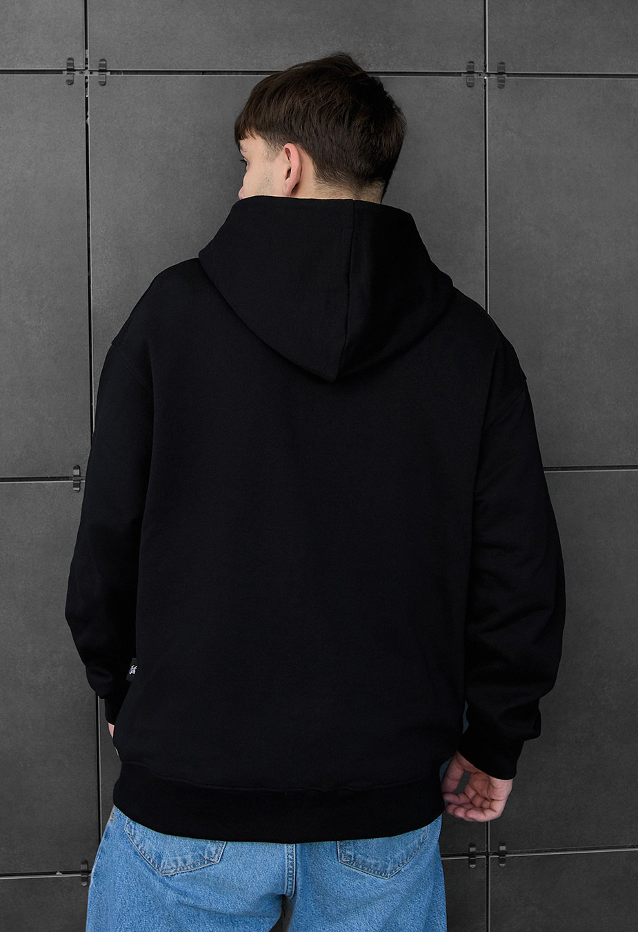 Bluza z kapturem Staff black zip oversize