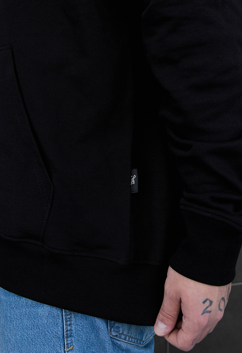 Bluza z kapturem Staff black zip oversize