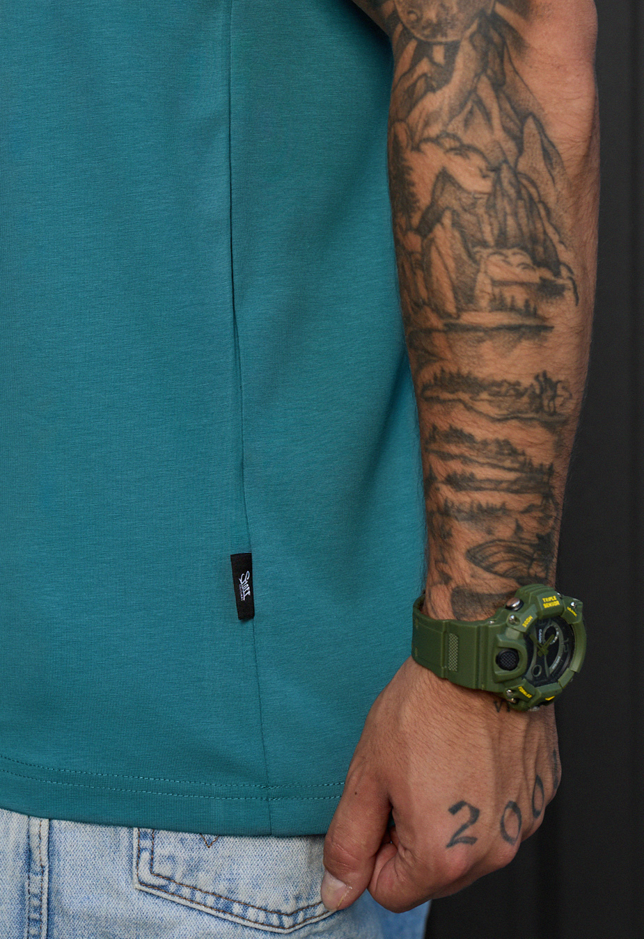 Koszulka Staff turquoise basic