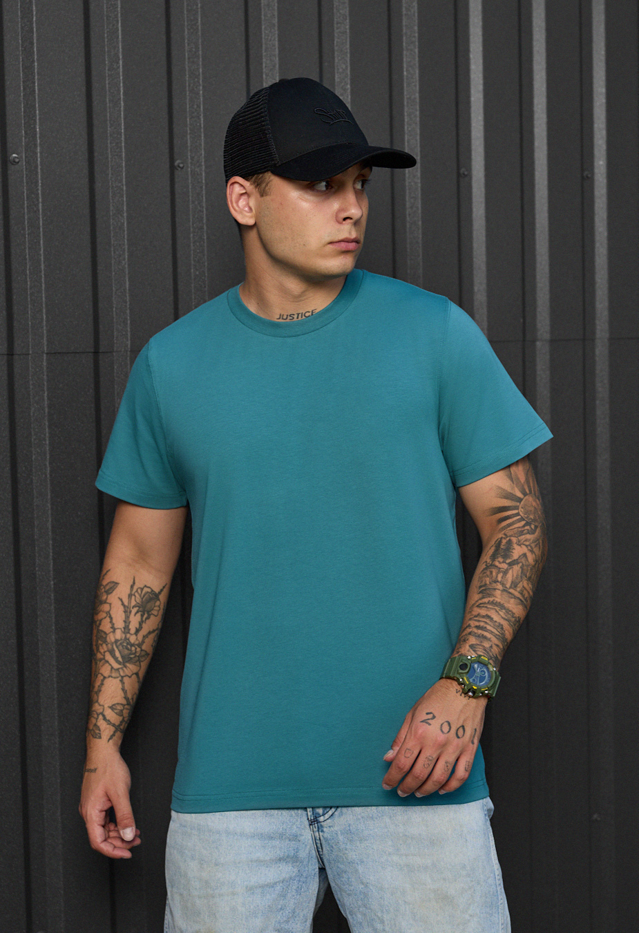Koszulka Staff turquoise basic