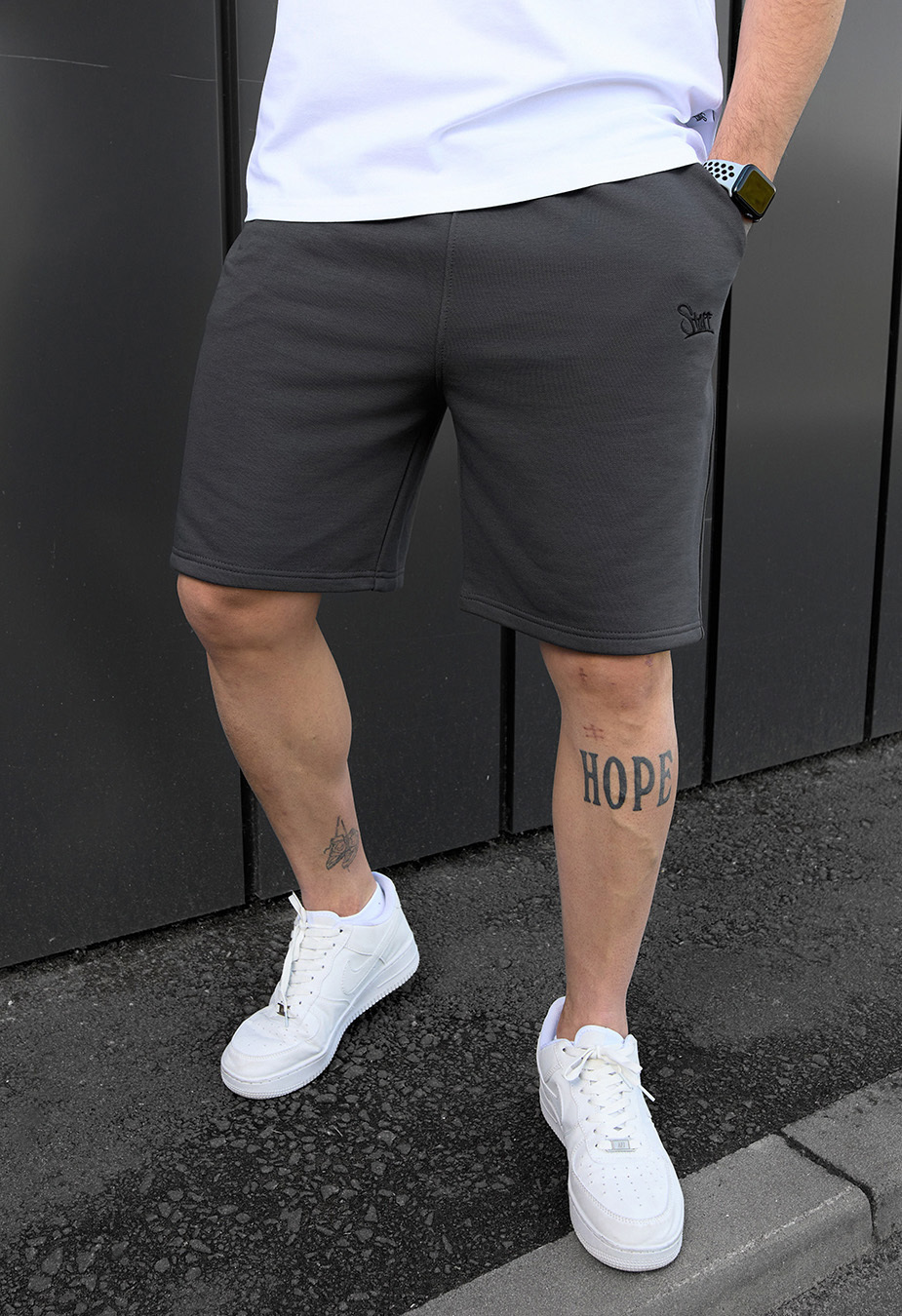 Spodenki Staff dje dark gray logo