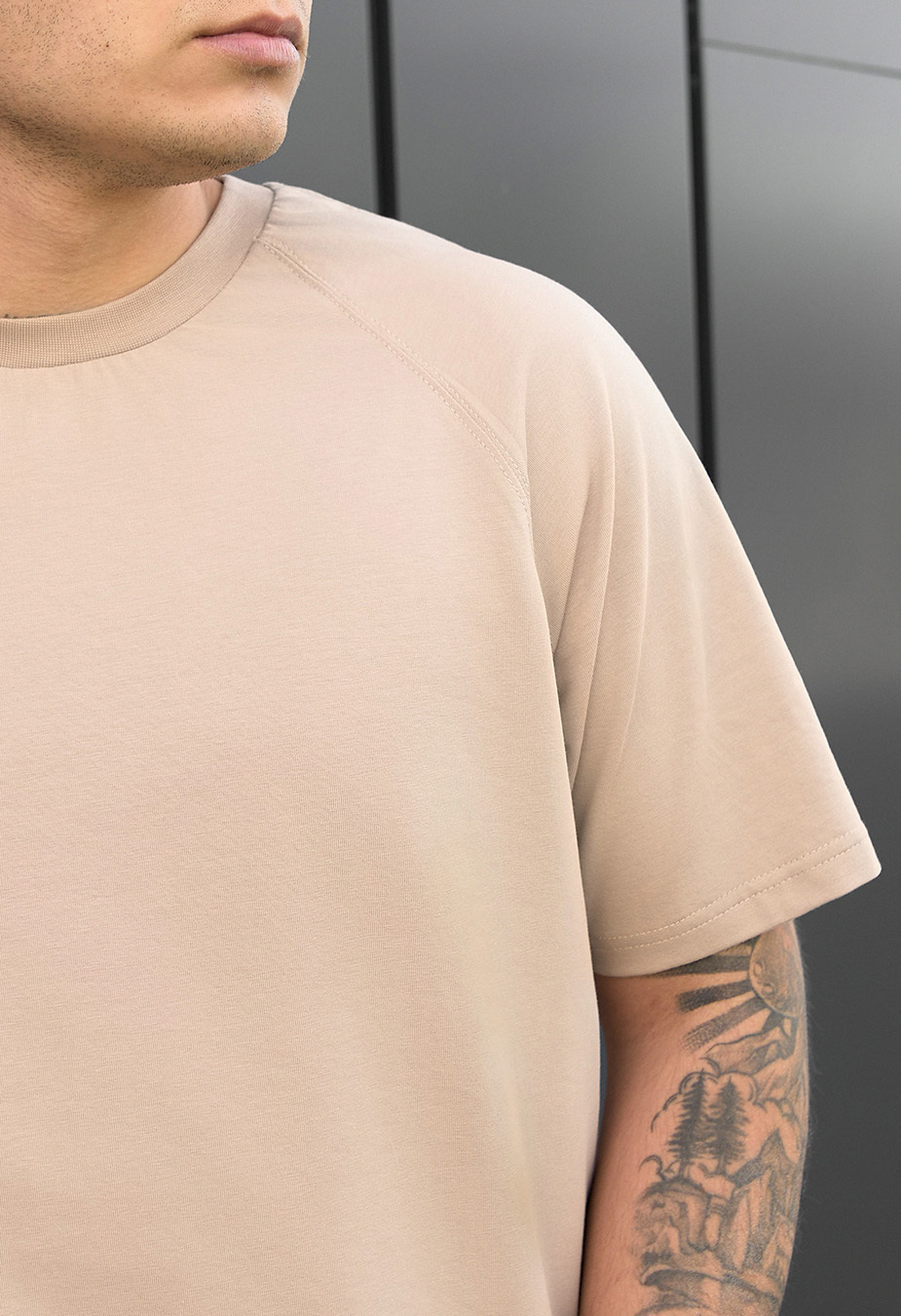 Koszulka Staff reglan beige