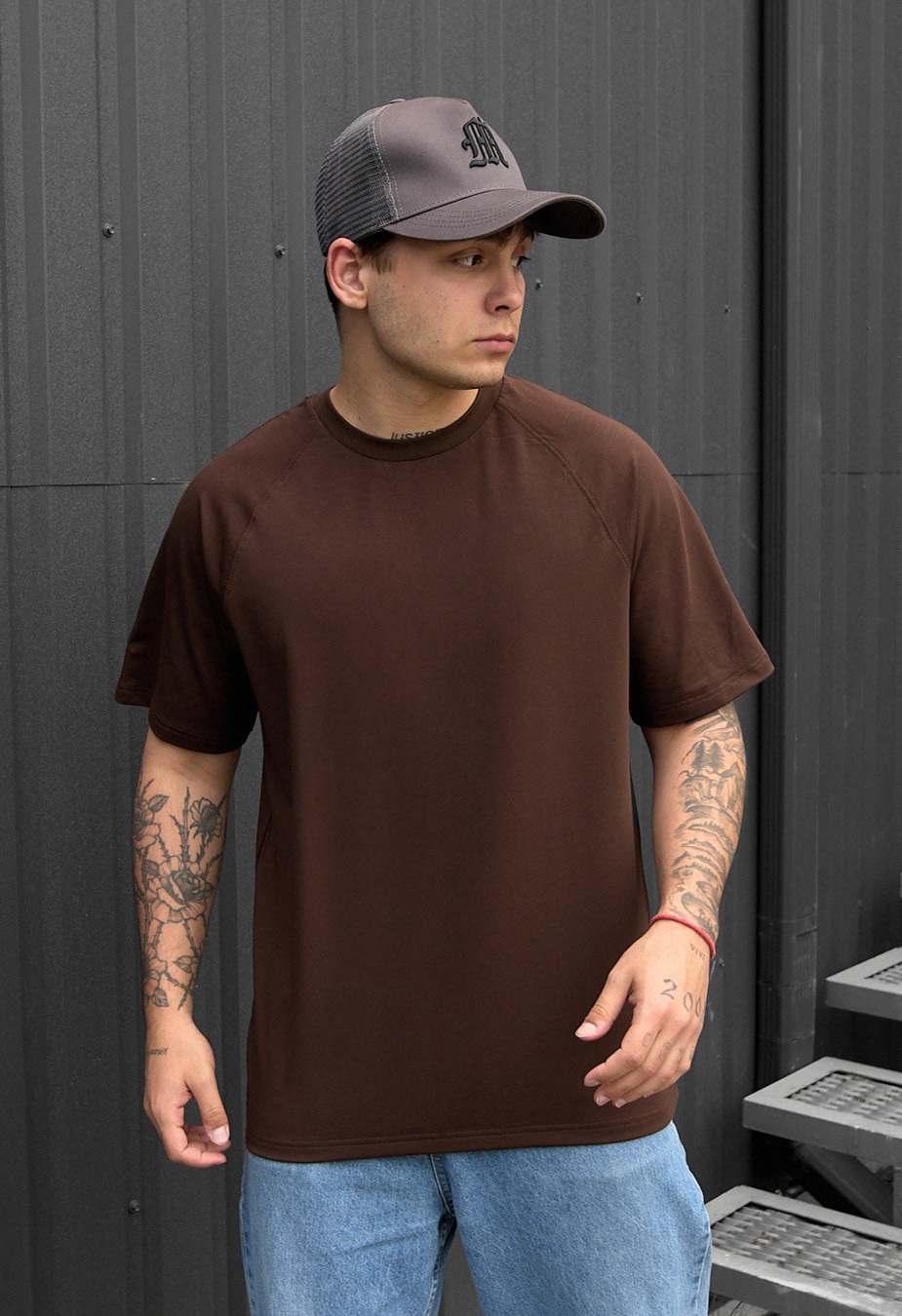 Koszulka Staff reglan brown