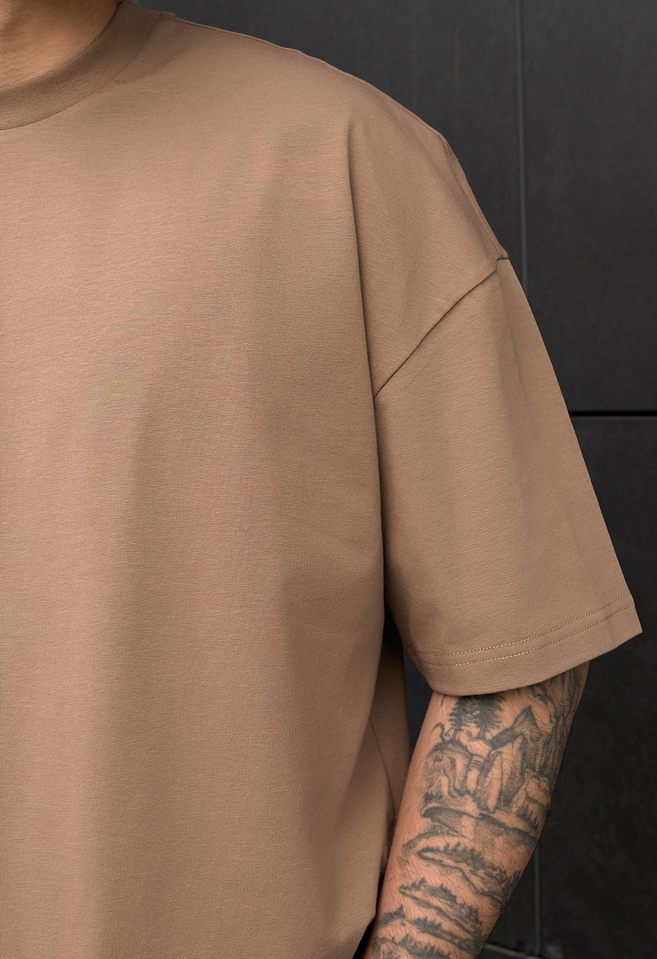 Koszulka Staff brown oversize