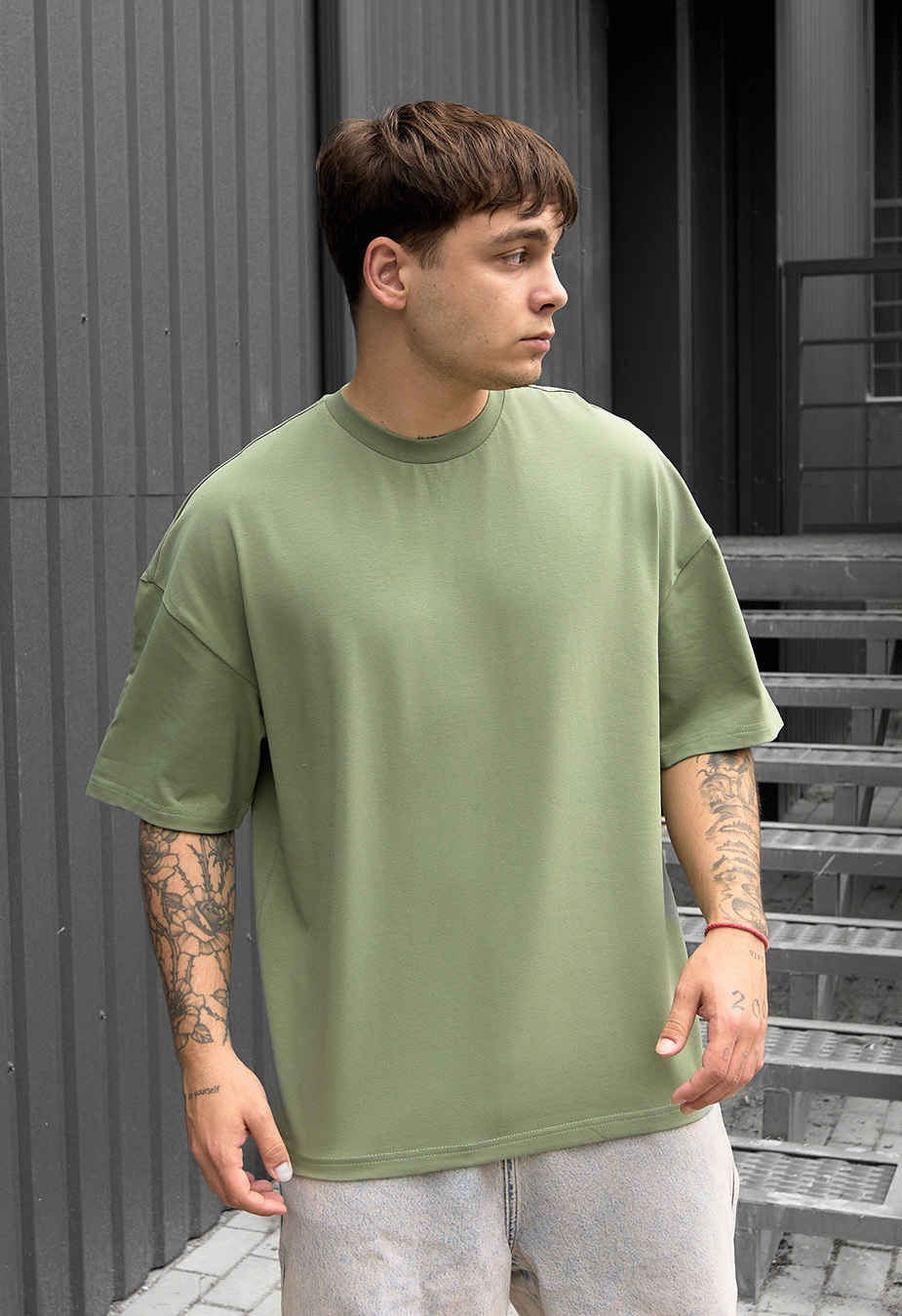 Koszulka Staff green oversize