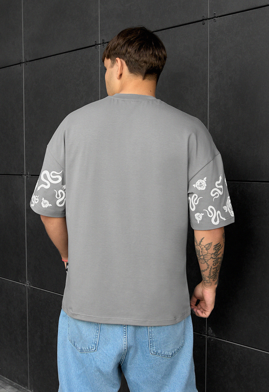 Koszulka Staff snake & flower oversize