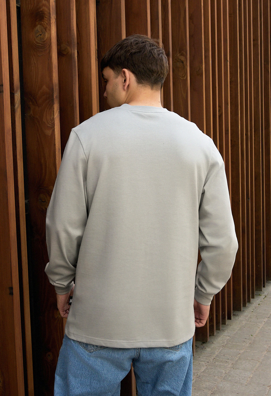 Longsleeve Staff gray oversize