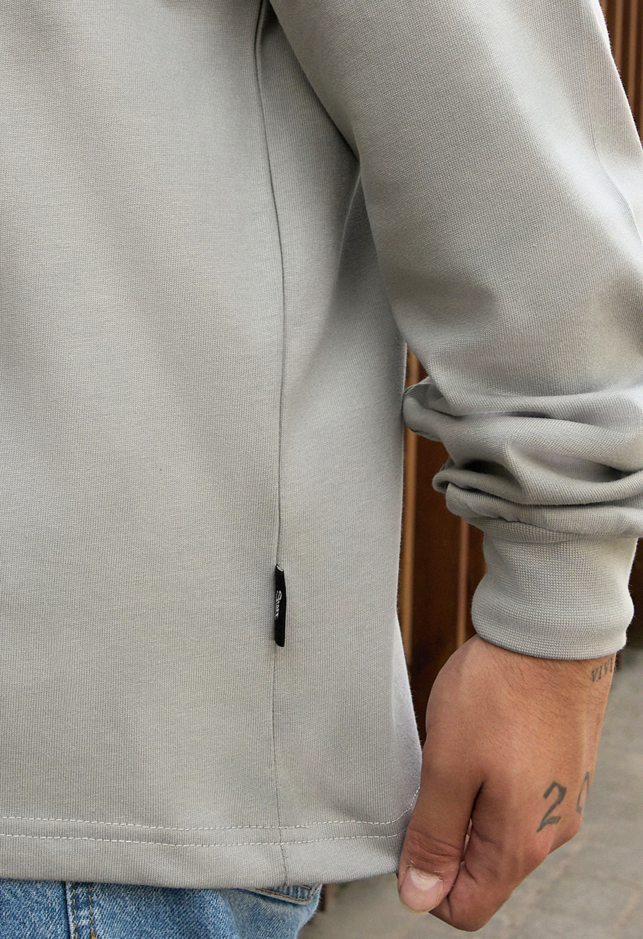Longsleeve Staff gray oversize