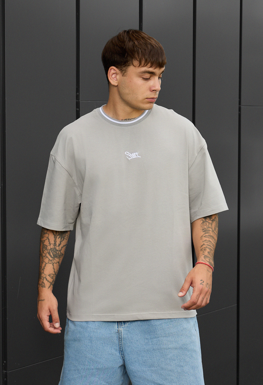 Koszulka Staff gray logo oversize
