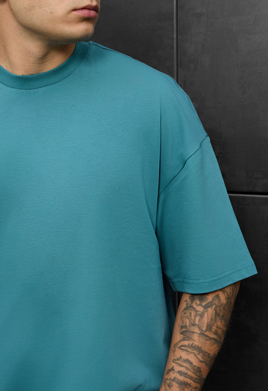Koszulka Staff turquoise oversize