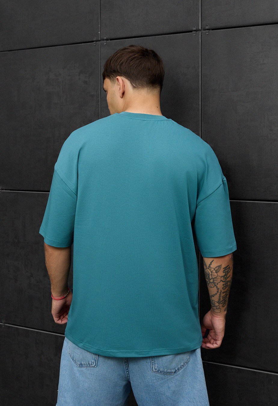 Koszulka Staff turquoise oversize