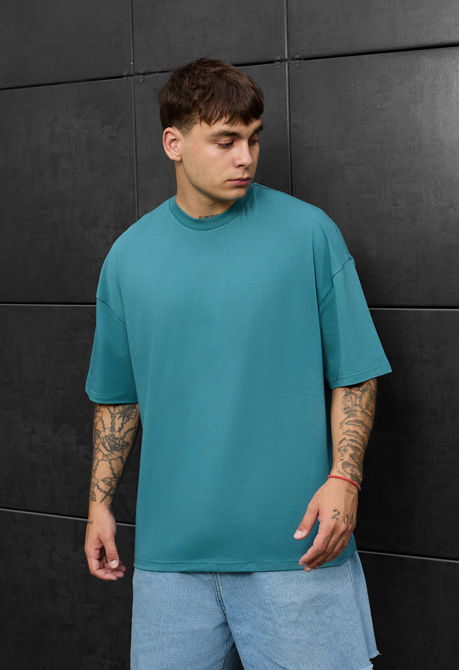 Koszulka Staff turquoise oversize