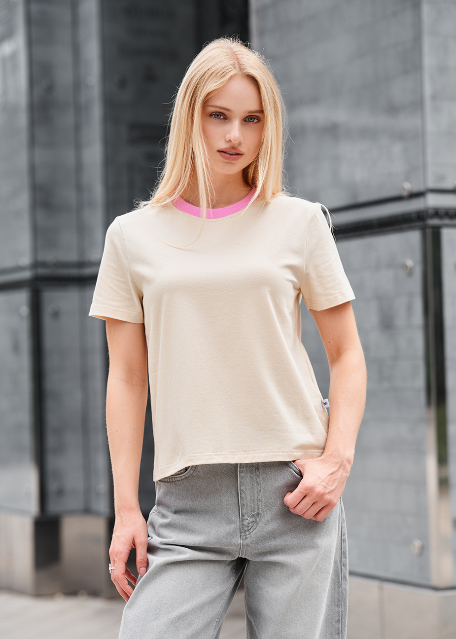 Koszulka Staff in milk & pink