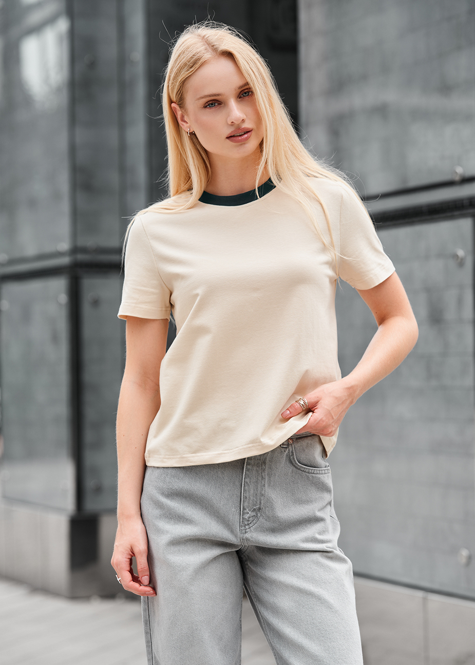 Koszulka Staff in milk & green