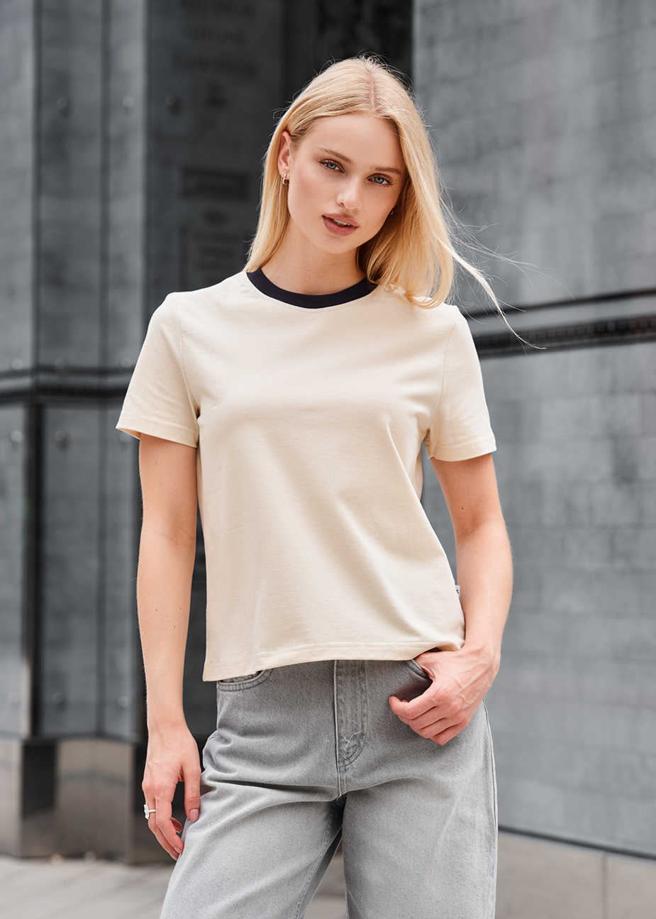 Koszulka Staff in milk & navy