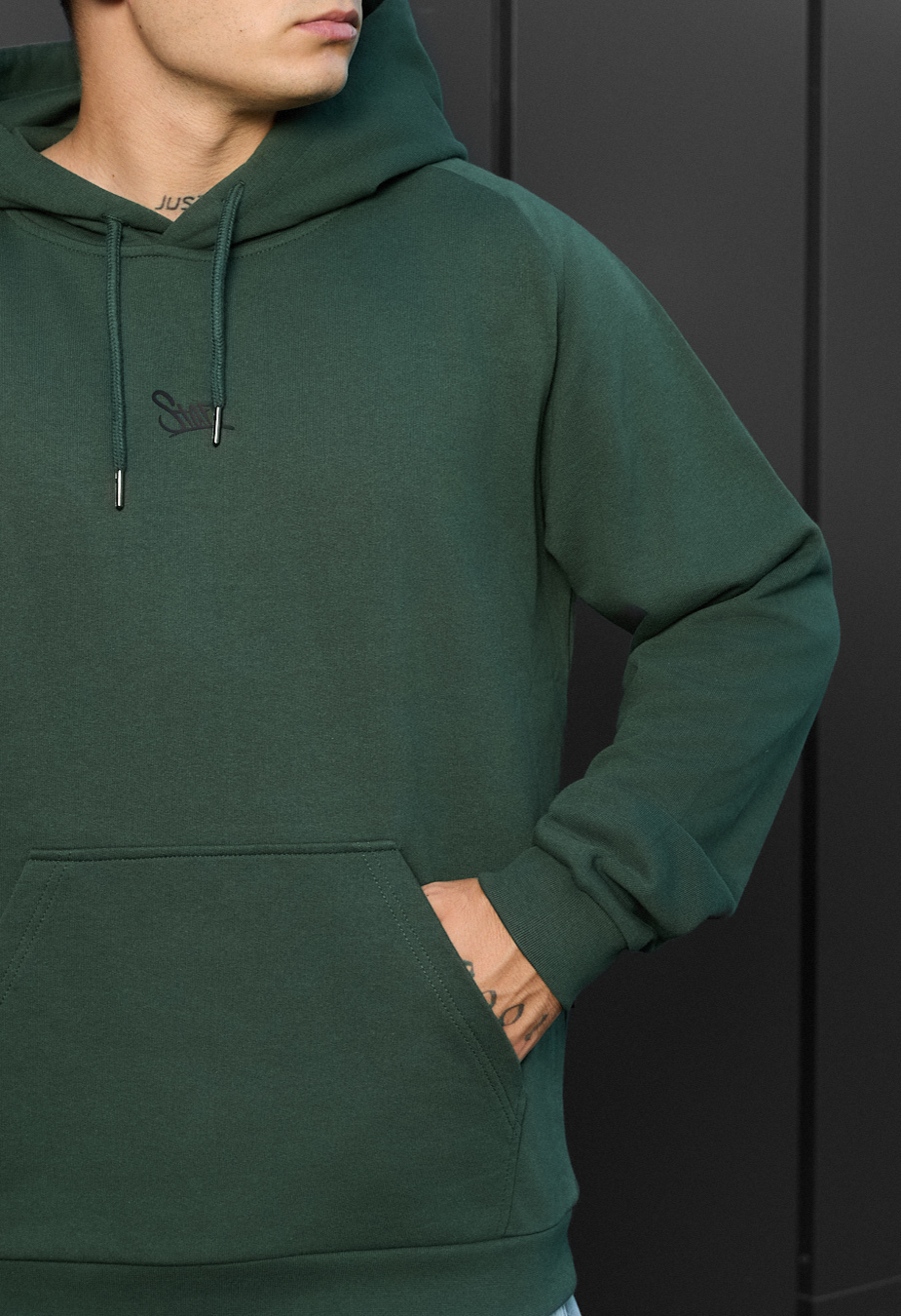 Bluza Staff re green logo oversize