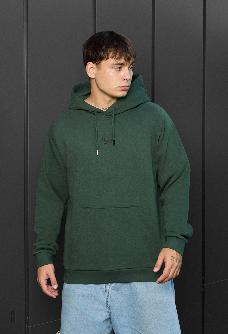 Bluza Staff re green logo oversize